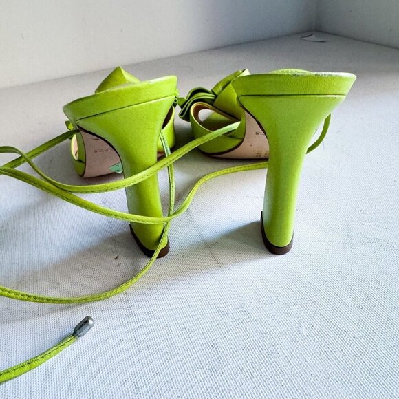 L'Intervalle Lime Green Bow Detail Ankle Tie Heels 37 - Picture 5 of 10